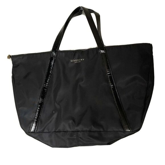 Givenchy parfums black nylon medium zip tote shopper handbag - Picture 1 of 10